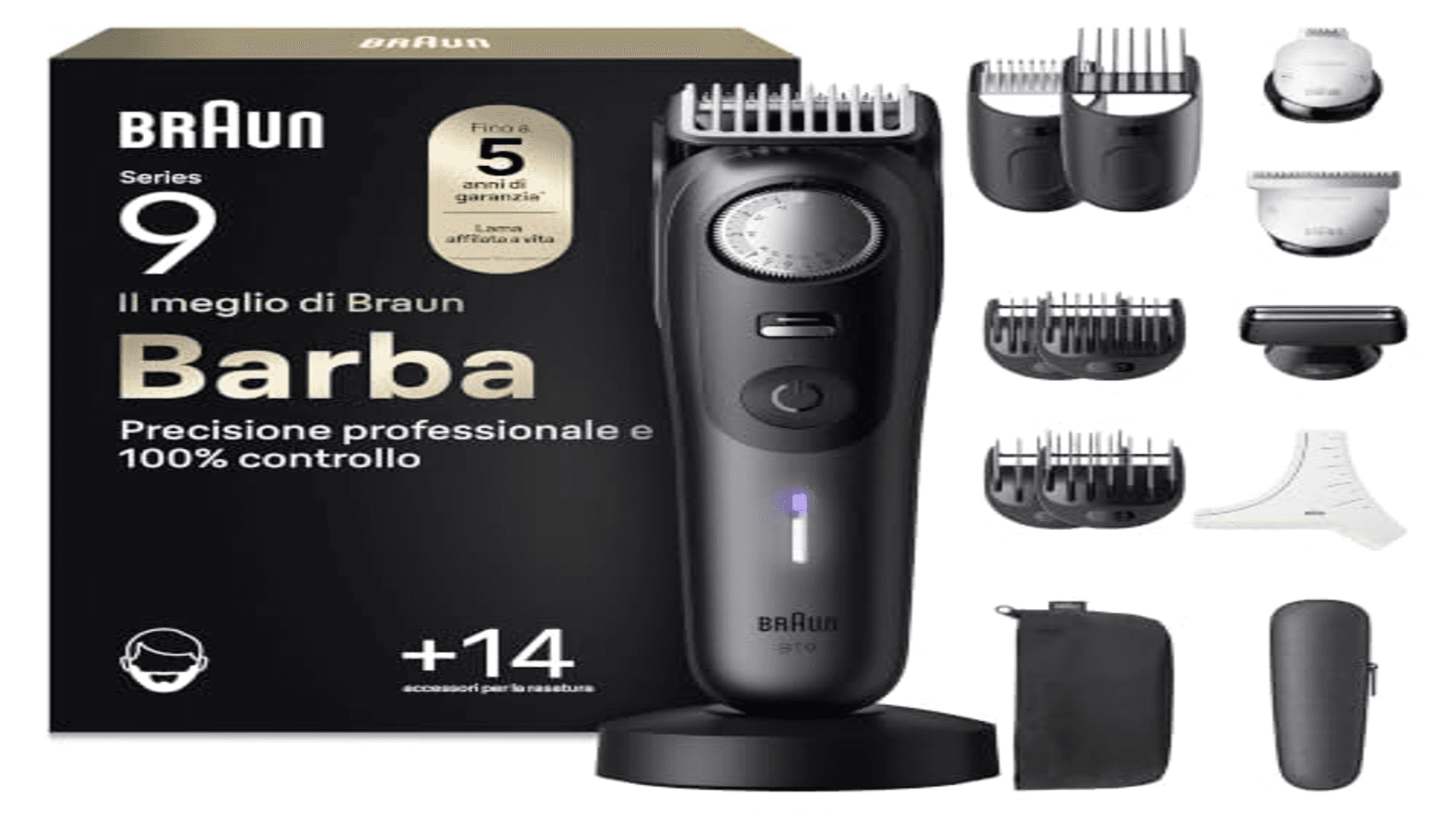 Immagine di Recensione Braun Series 9 BT9565: precisione alta, kit davvero completo