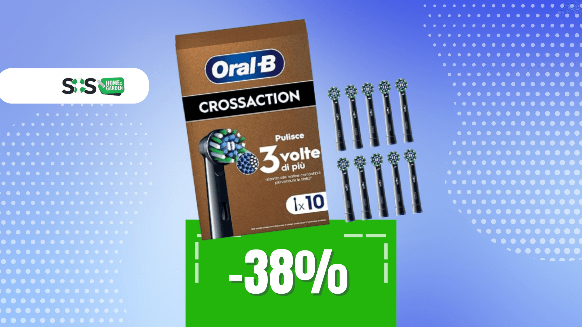 Immagine di Testine Oral-B Cross Action: la confezione da 10 a soli 25€!
