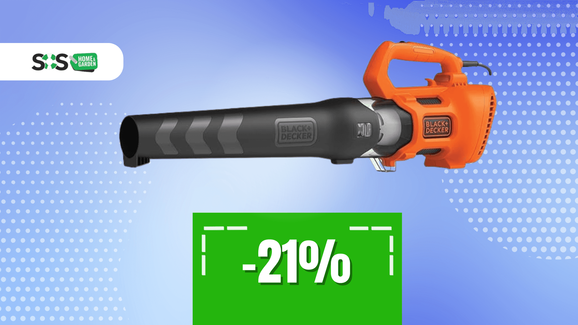 Immagine di Soffiatore Black+Decker: pulizia efficace e design compatto!