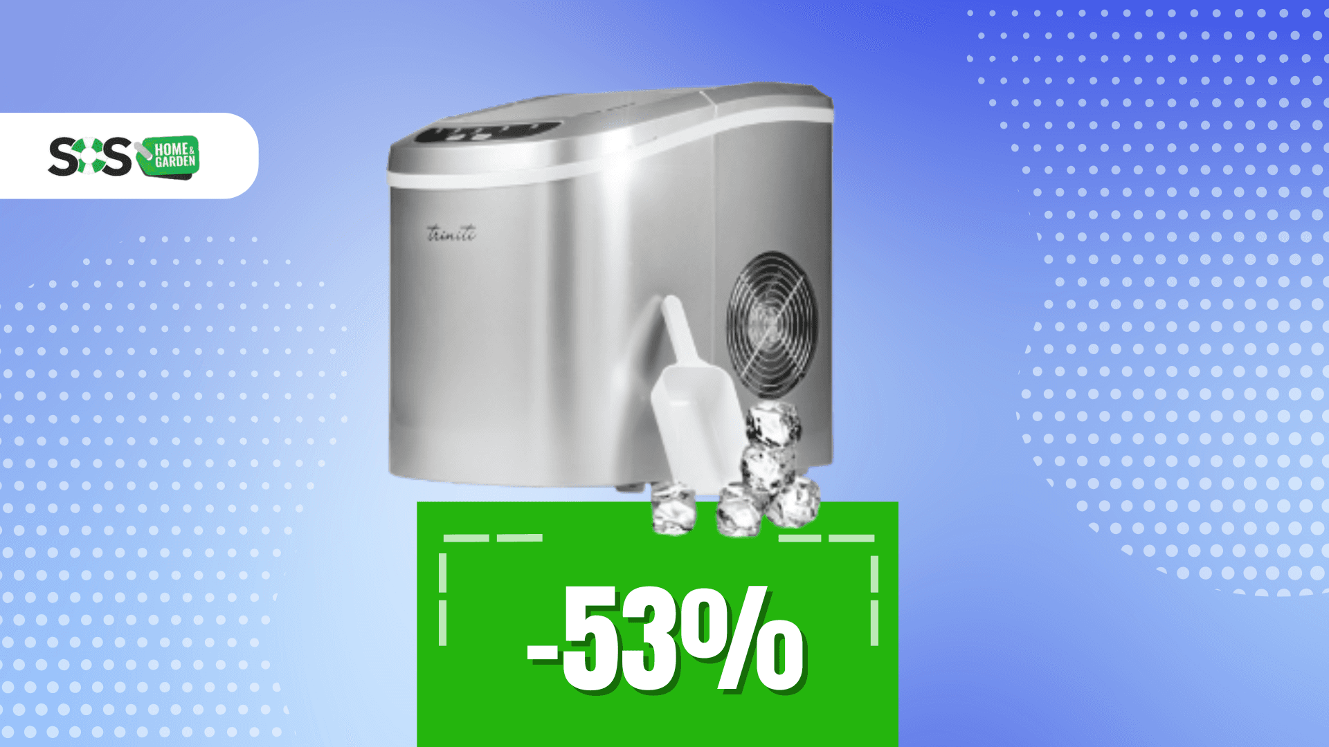 Immagine di Ice Maker Triniti 12: ghiaccio fresco ogni giorno a 140€!