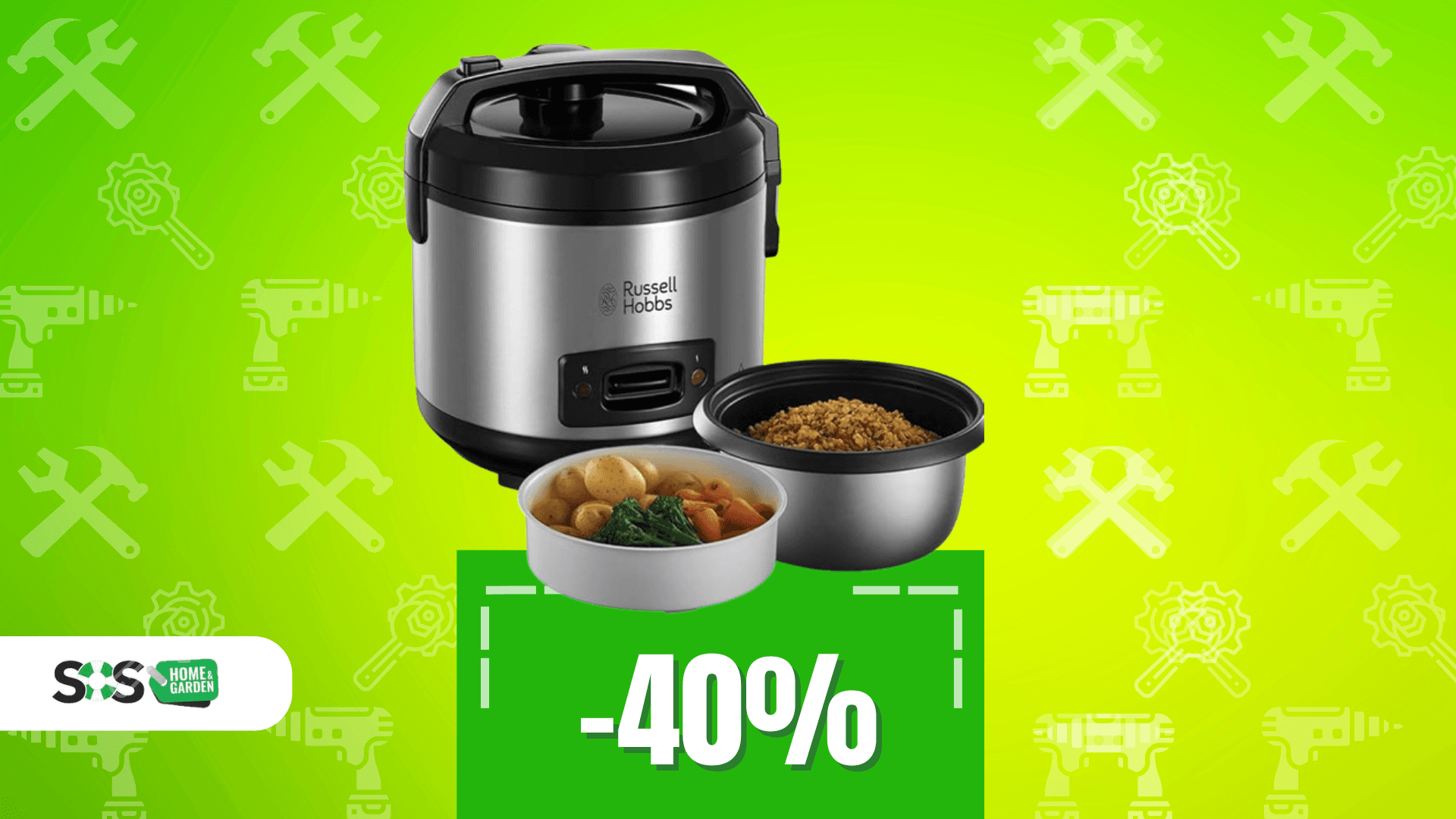 Immagine di Cuociriso e vaporiera Russell Hobbs 2 in 1 a soli 30€!