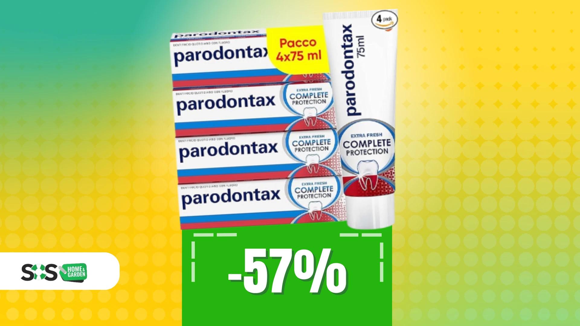 Immagine di Quattro dentifrici Parodontax a METÀ PREZZO: oggi solo 11€!