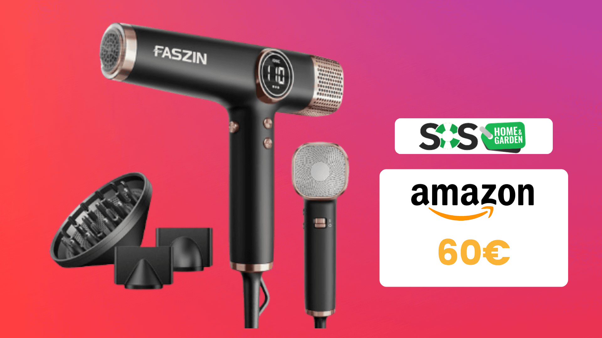 Immagine di Il phon Faszin a soli 60€ con un incredibile DOPPIO SCONTO!
