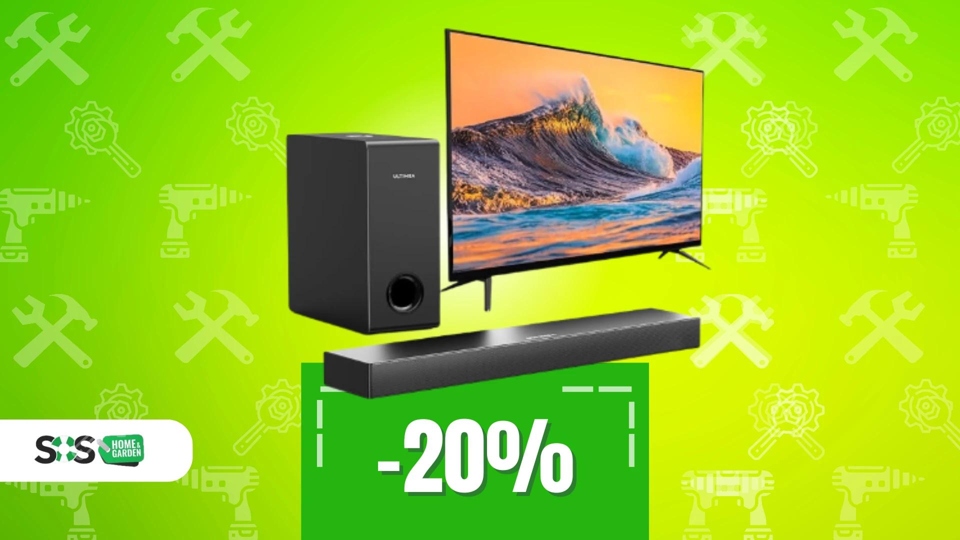 Immagine di Soundbar Ultimea con subwoofer a 72€: puro amore acustico!