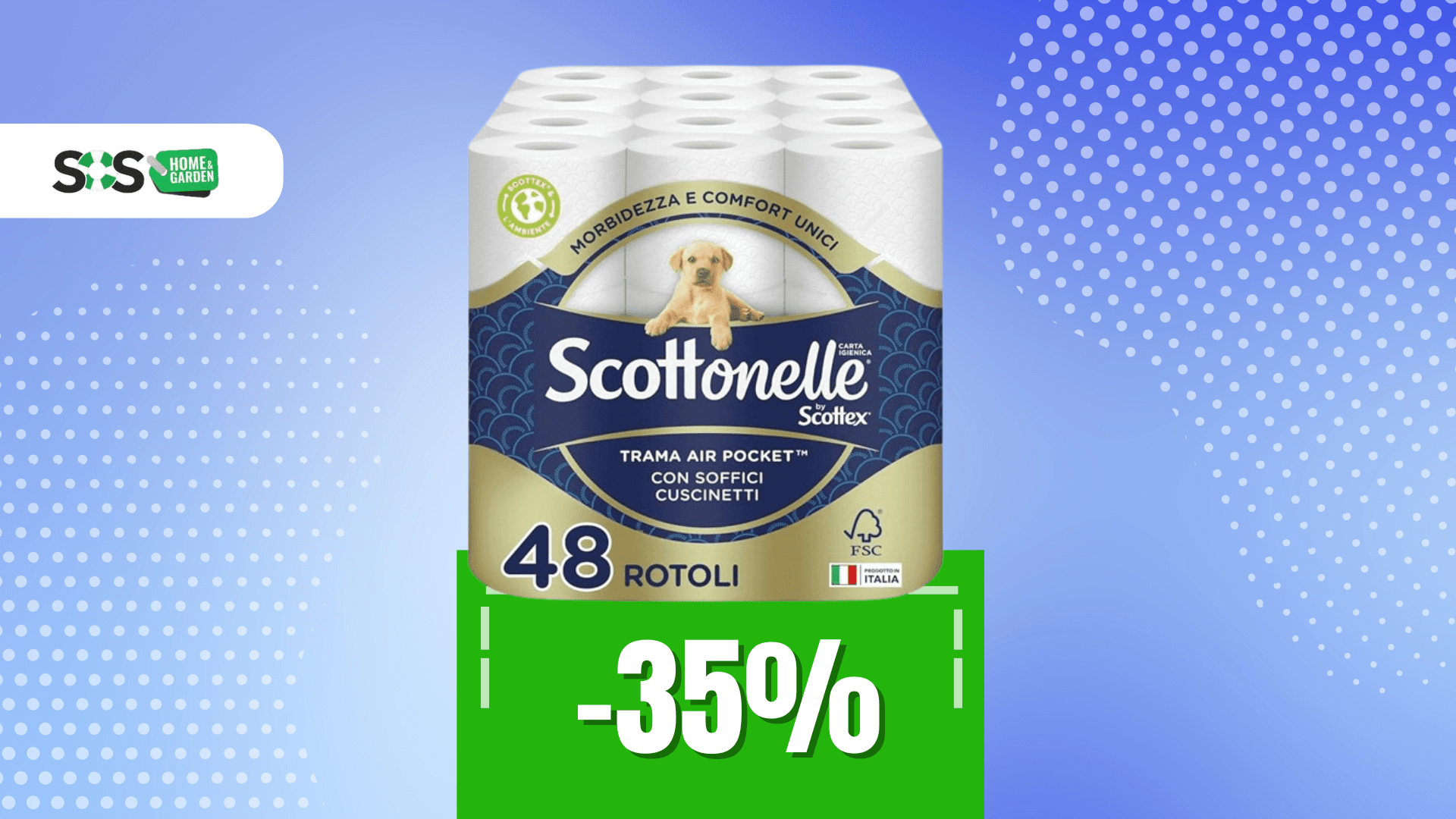 Immagine di 48 rotoli di Scottonelle: morbida carta igienica a soli 15€!