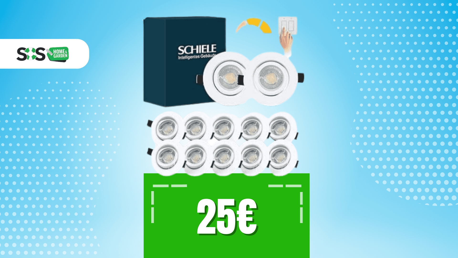 Immagine di 12 faretti LED Schiele a 25€ con SCONTO e COUPON!