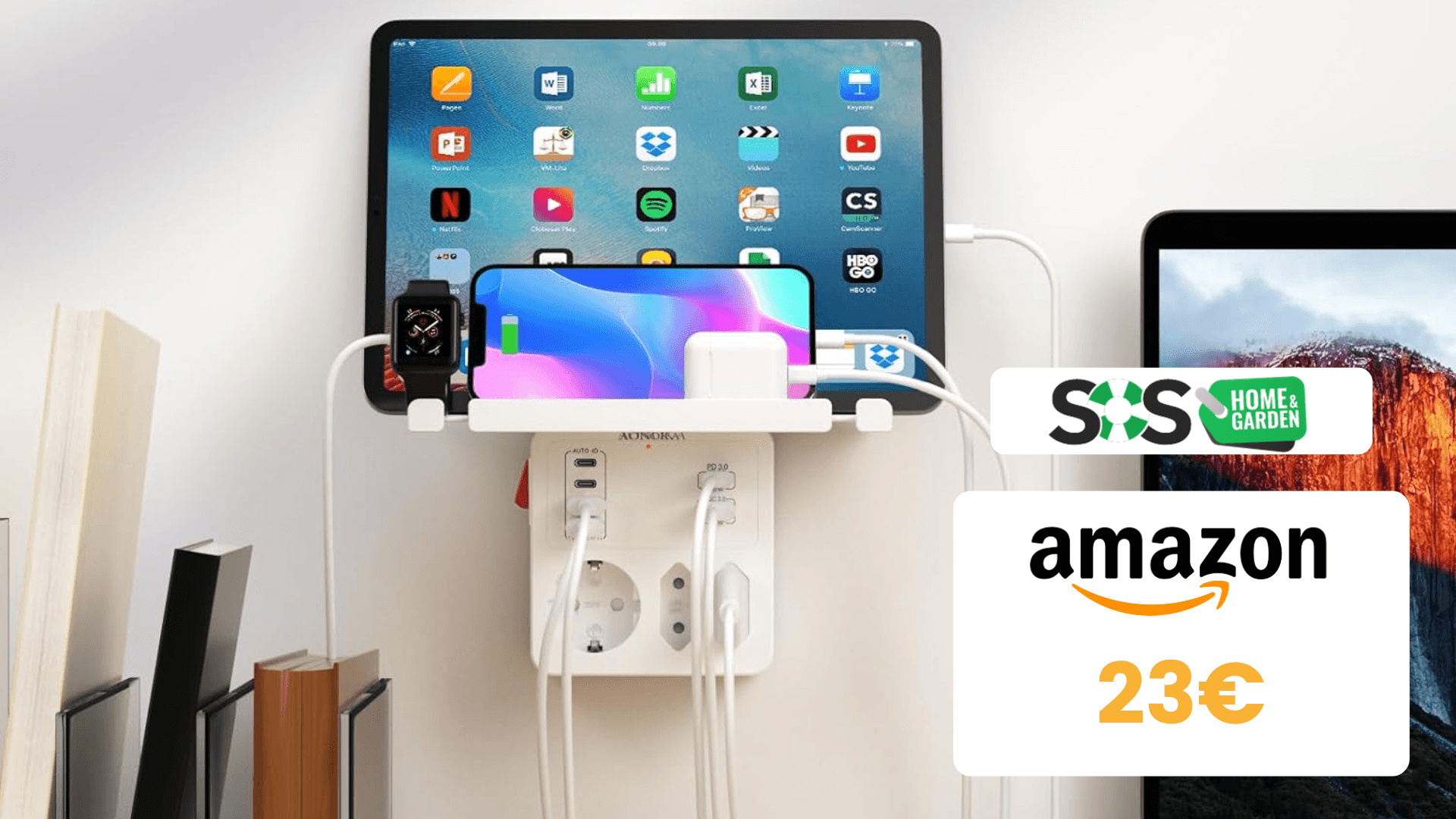 Immagine di Ciabatta multipresa salvaspazio a 23€ con ricarica rapida!