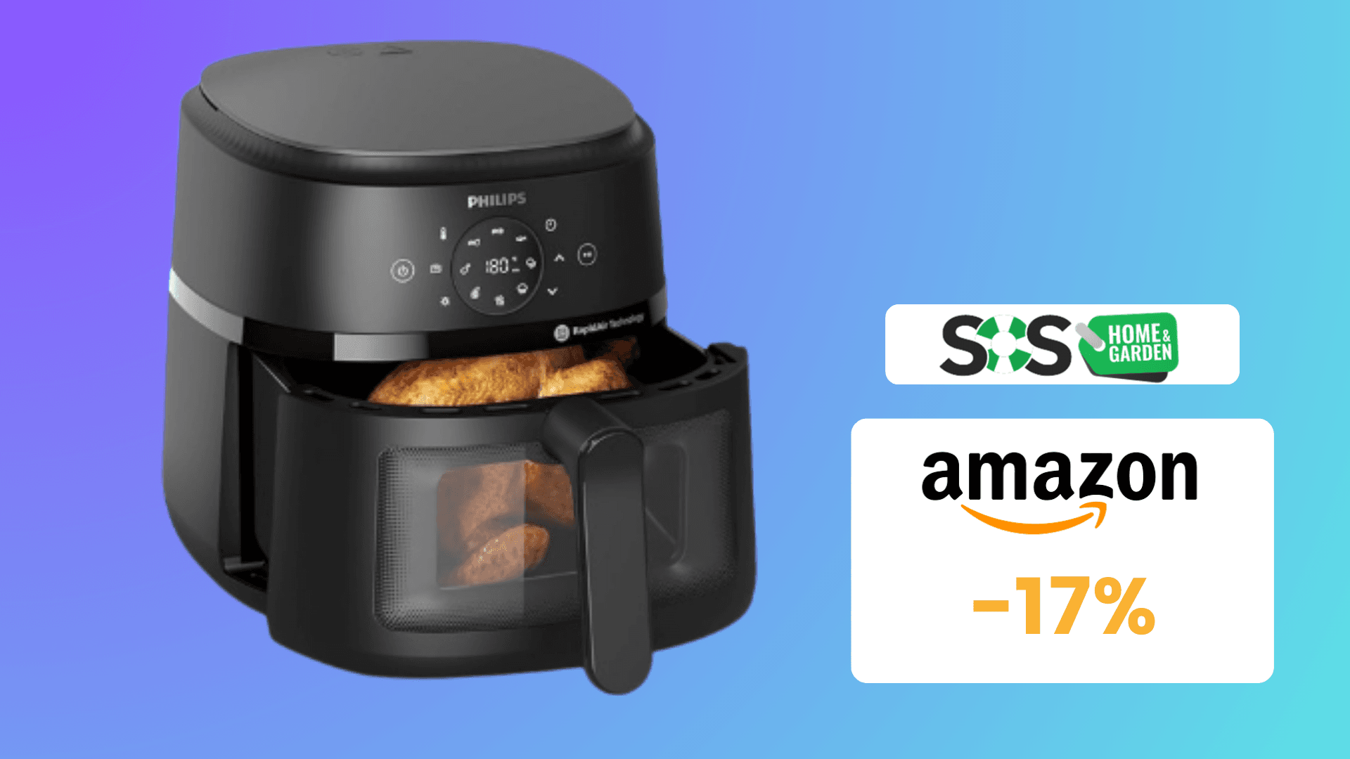 Immagine di Friggitrice ad aria Philips Airfryer a 90€ per cucinare più sano!