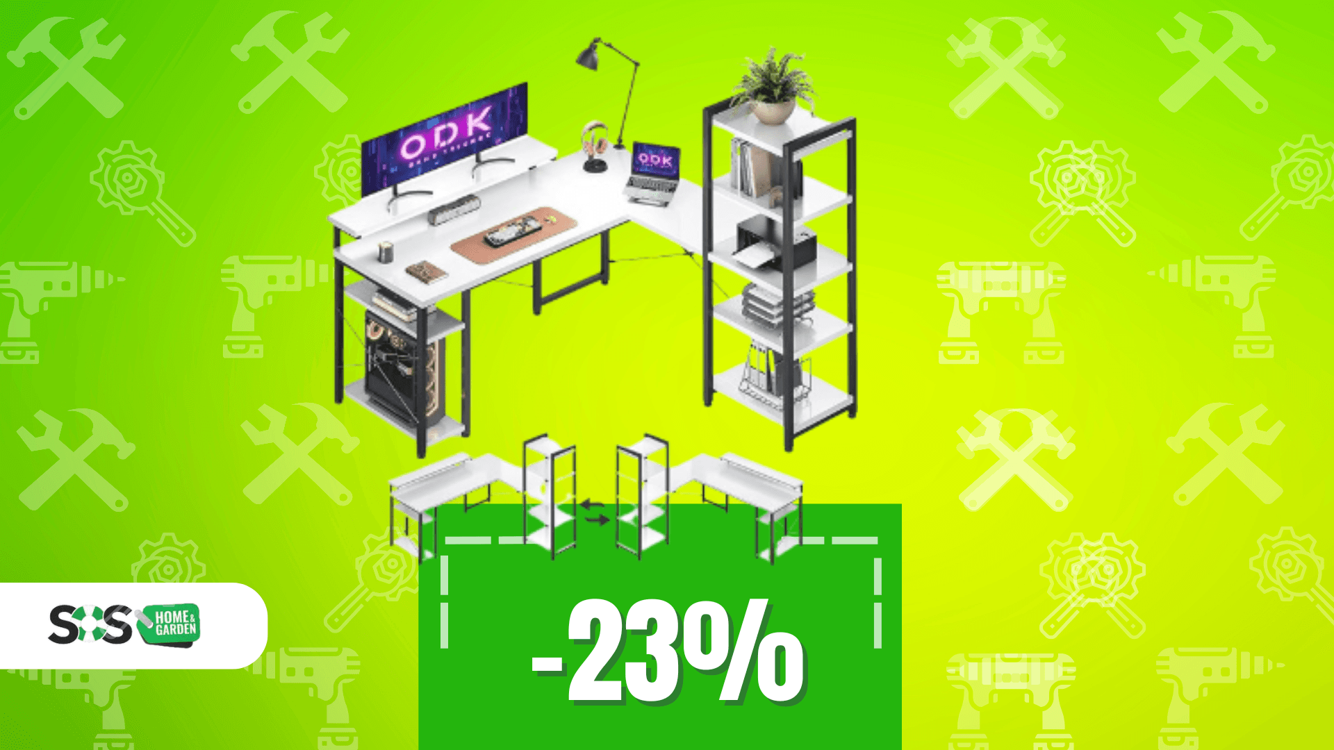Immagine di Massima funzionalità con la scrivania ODK ad L a soli 100€!