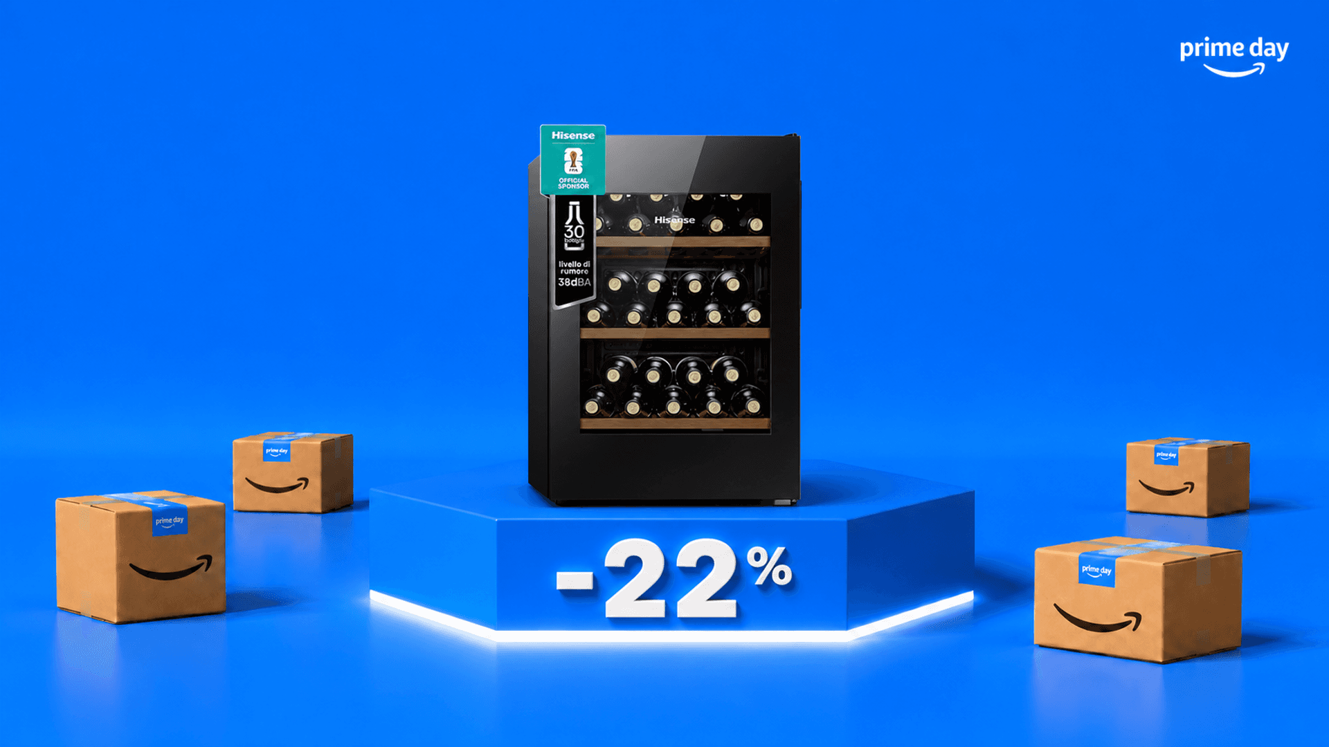 Immagine di La cantinetta vino Hisense scende a 233€: occasione con il 22% di sconto