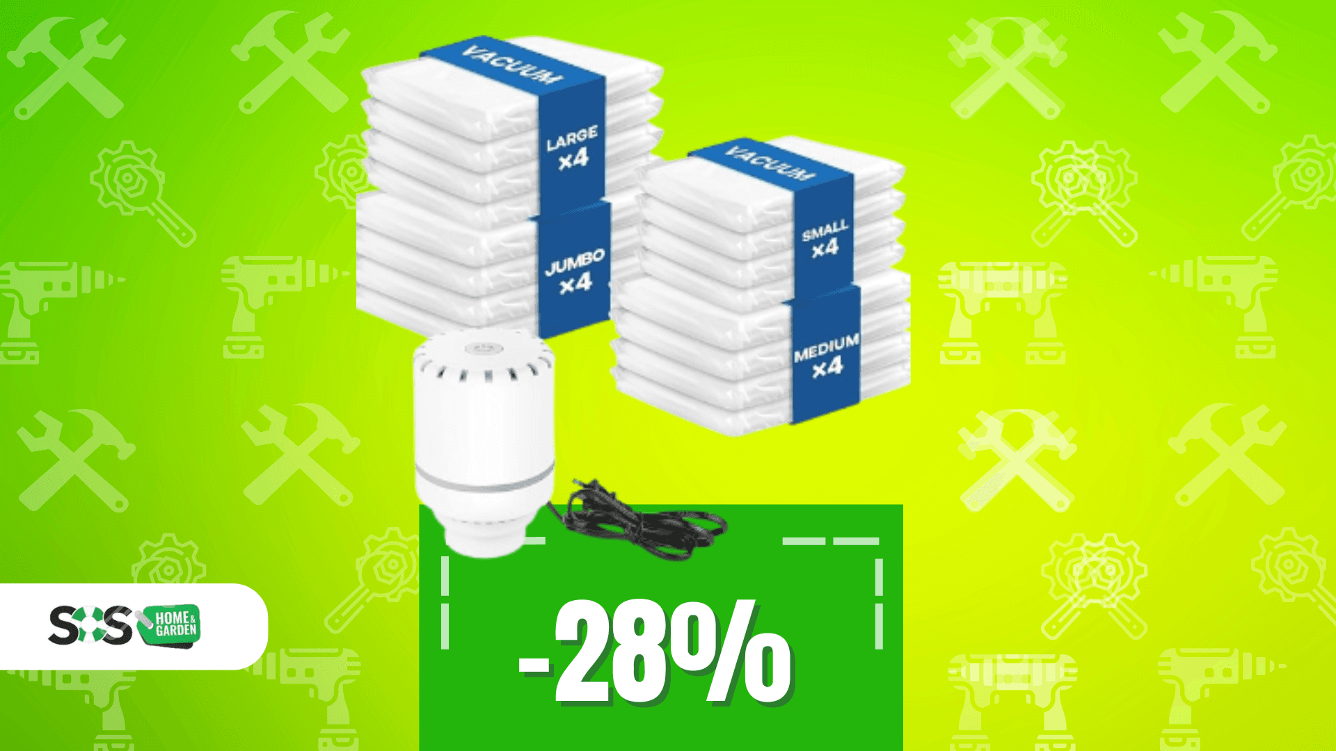 Immagine di Set di 16 sacchetti sottovuoto per abiti a soli 43€!