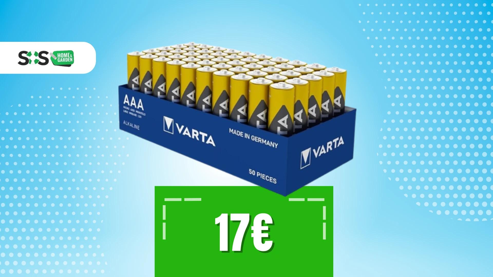 Immagine di Confezione da 50 batterie AAA a soli 17€: da non perdere!