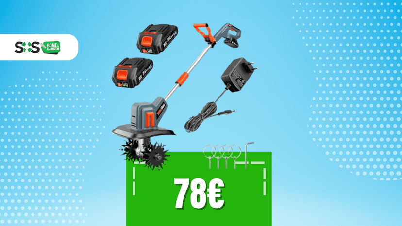 Immagine di Motocoltivatore a soli 78€ oggi con sconto e doppio coupon!