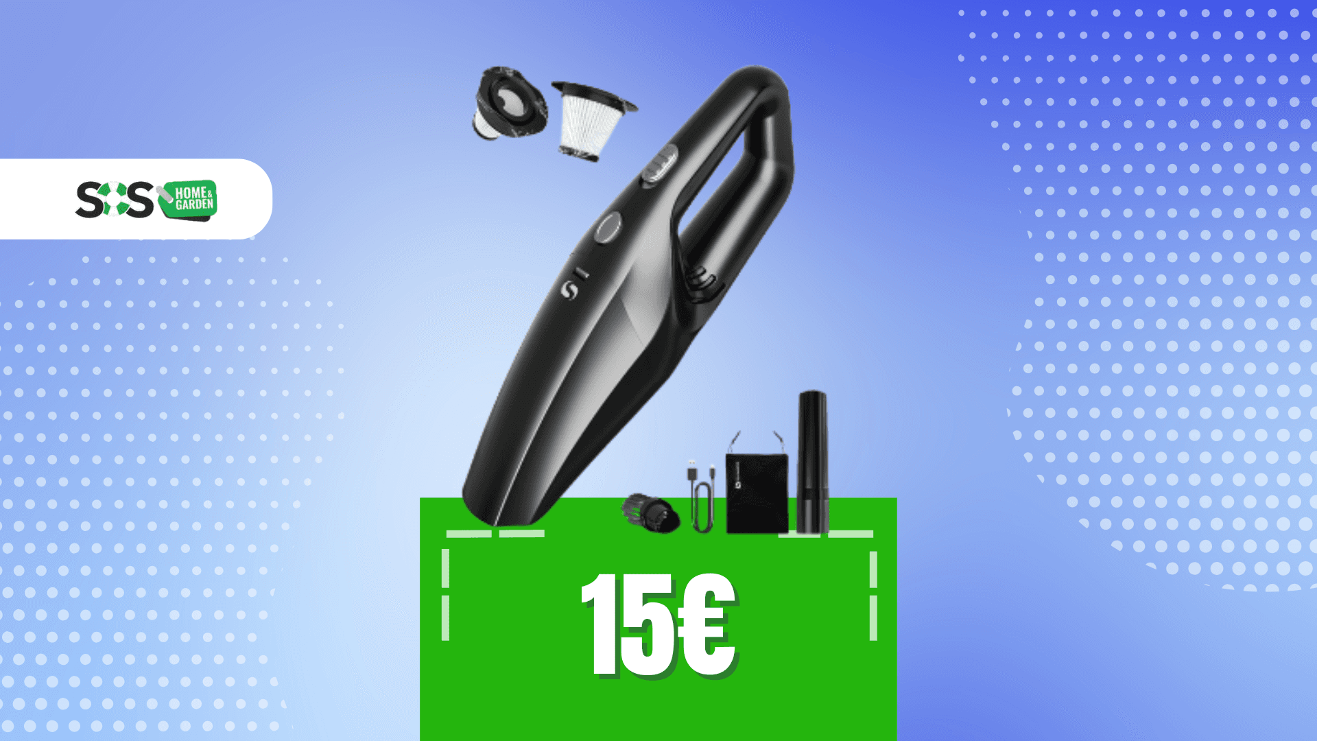 Immagine di Aspirapolvere portatile a soli 15€ con DOPPIO SCONTO!