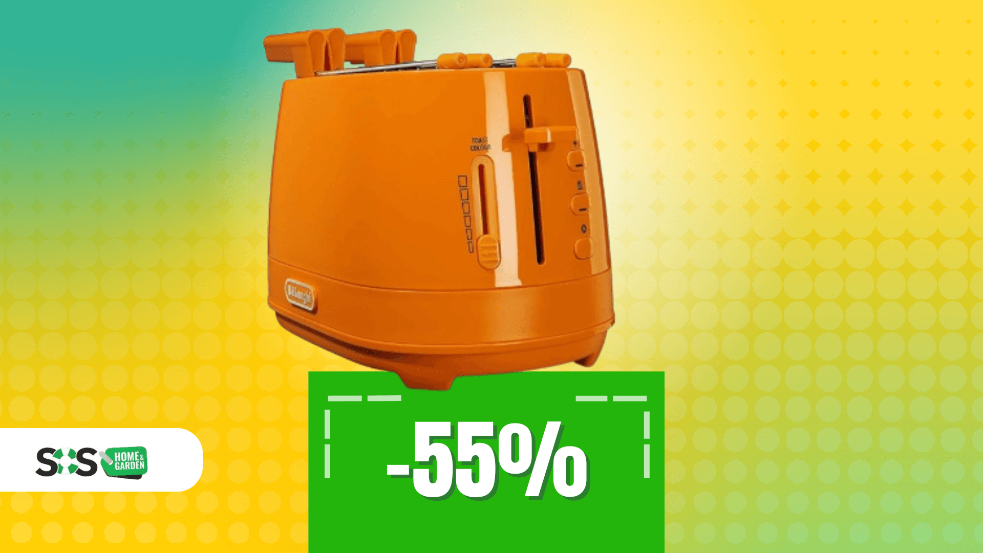 Immagine di Funzionale e colorato: tostapane De'Longhi oggi a soli 27€!