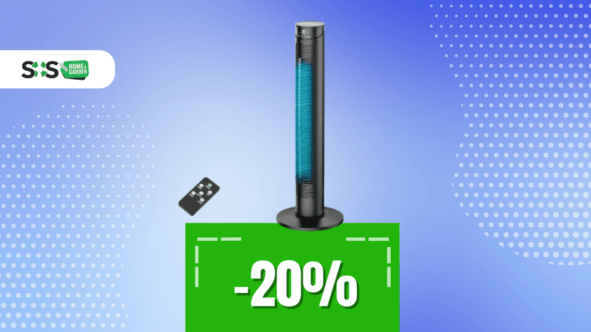 Immagine di Fresco intelligente: ventilatore a torre silenzioso a 64€!