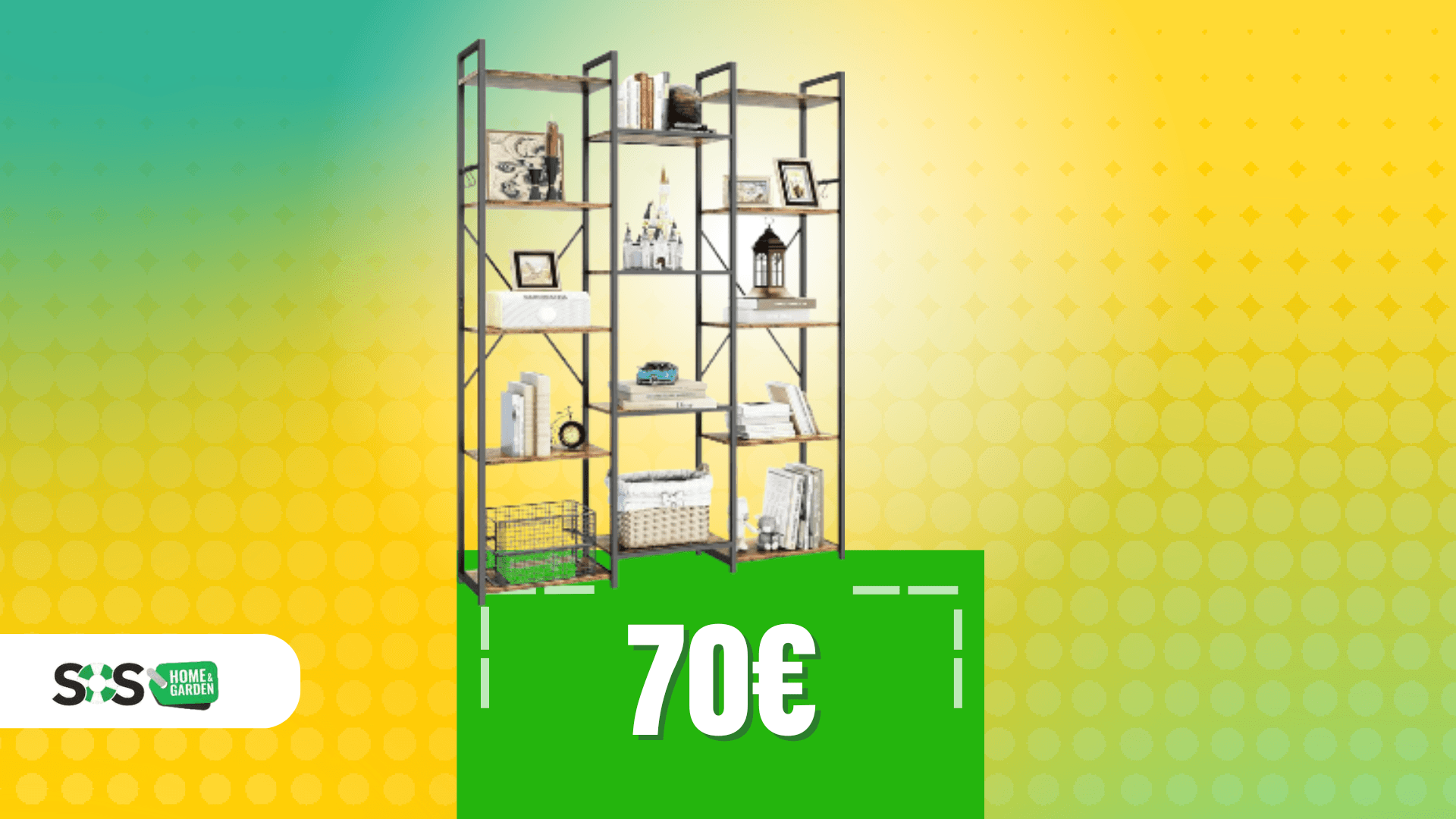 Immagine di Design industriale, cuore vintage: libreria a soli 70€!