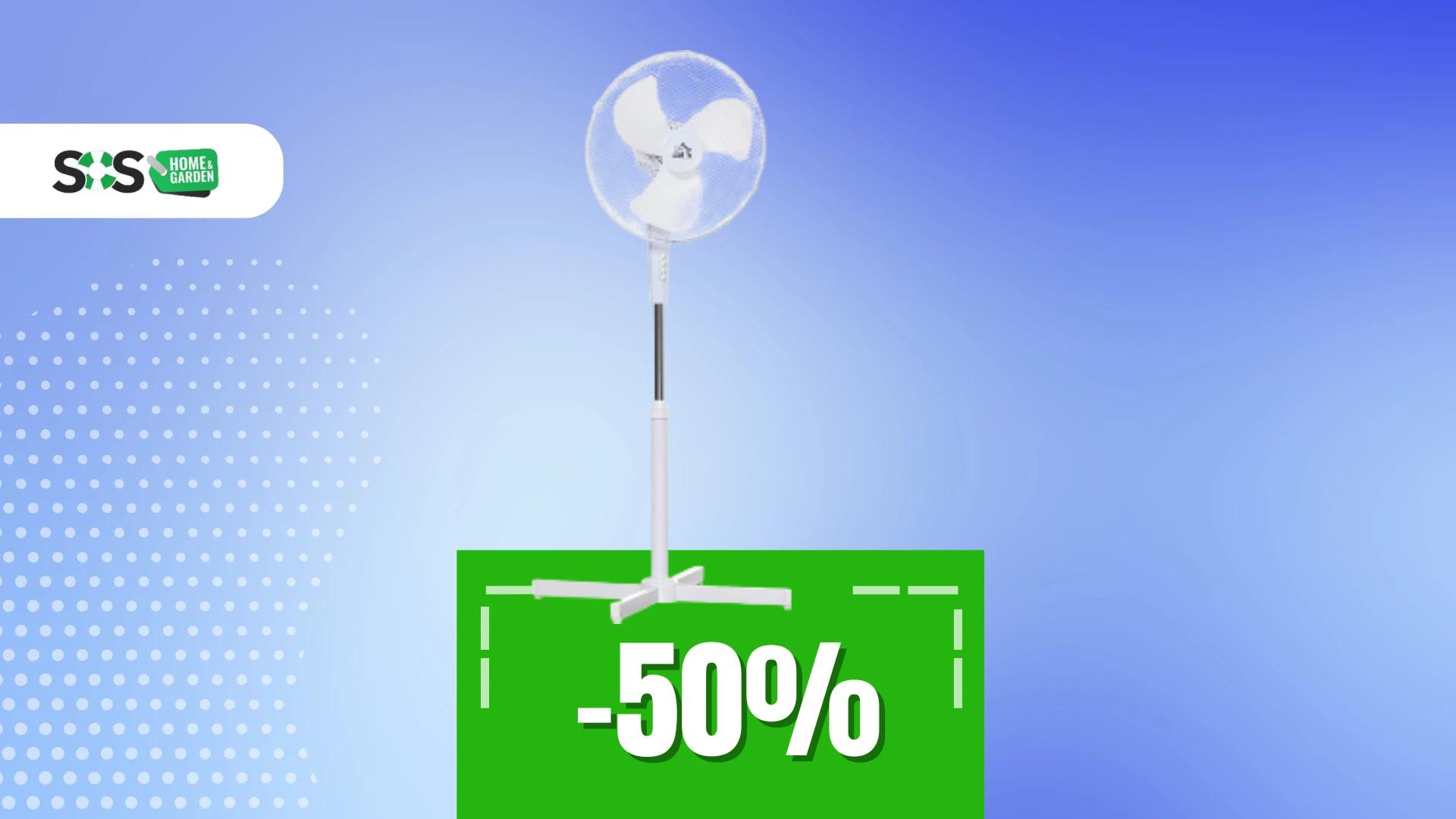 Immagine di Fresca estate, spesa ridotta: ventilatore a piantana a 22€!