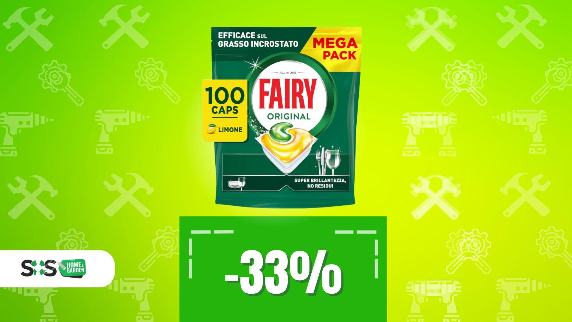 Immagine di Pulizia da campioni, prezzo da affare: 100 capsule Fairy sotto i 20€