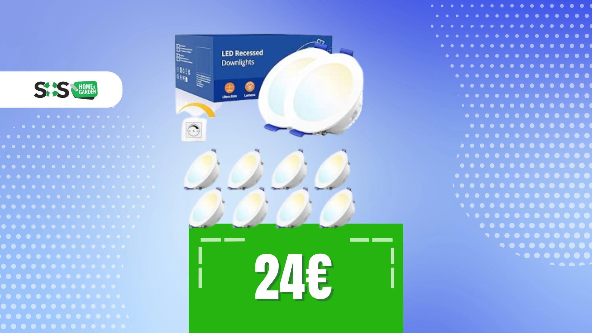 Immagine di 10 faretti LED a soli 24€: illumina ogni angolo con stile!