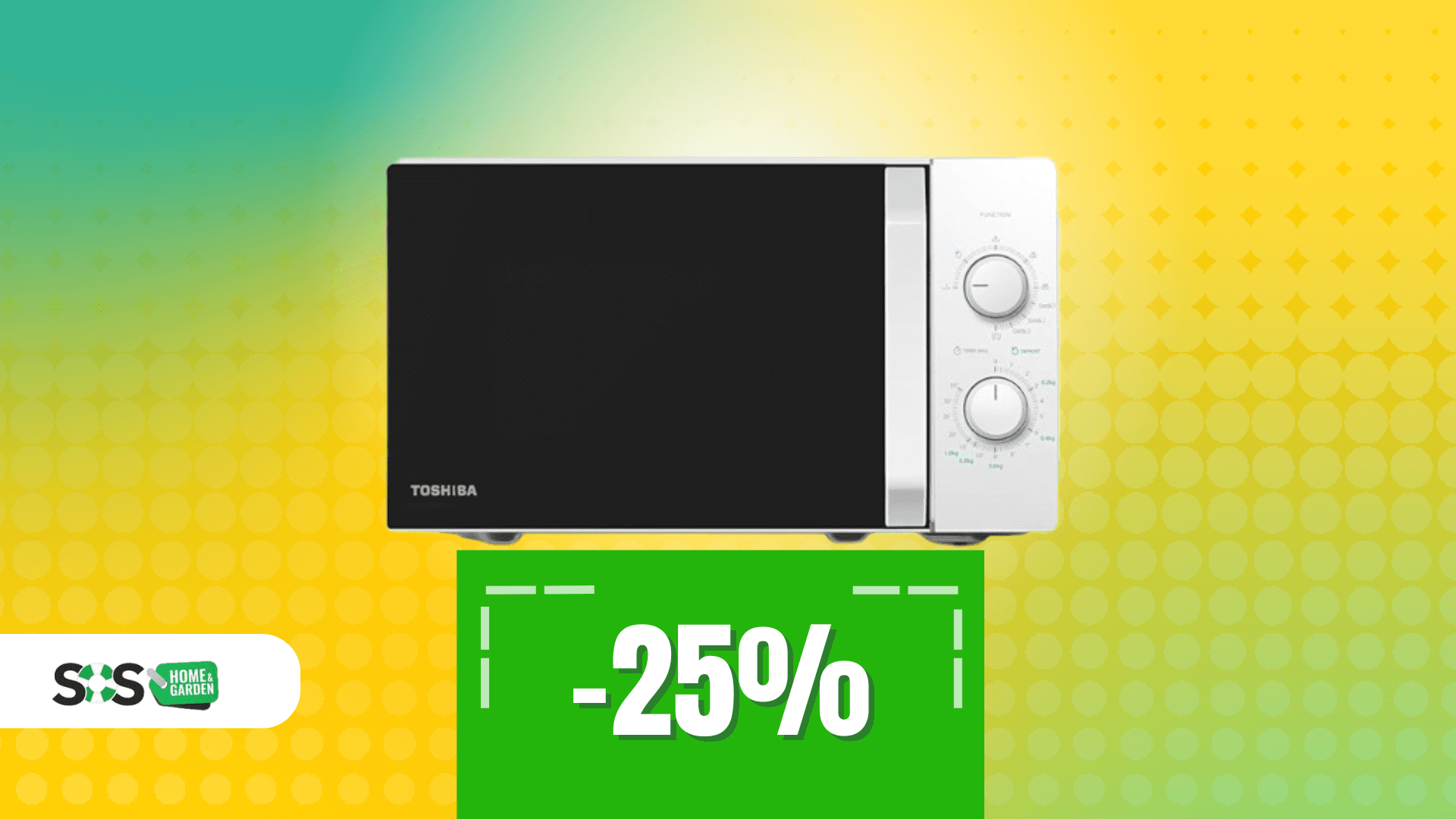 Immagine di Microonde Toshiba da 20L a soli 75€: 5 livelli di potenza!