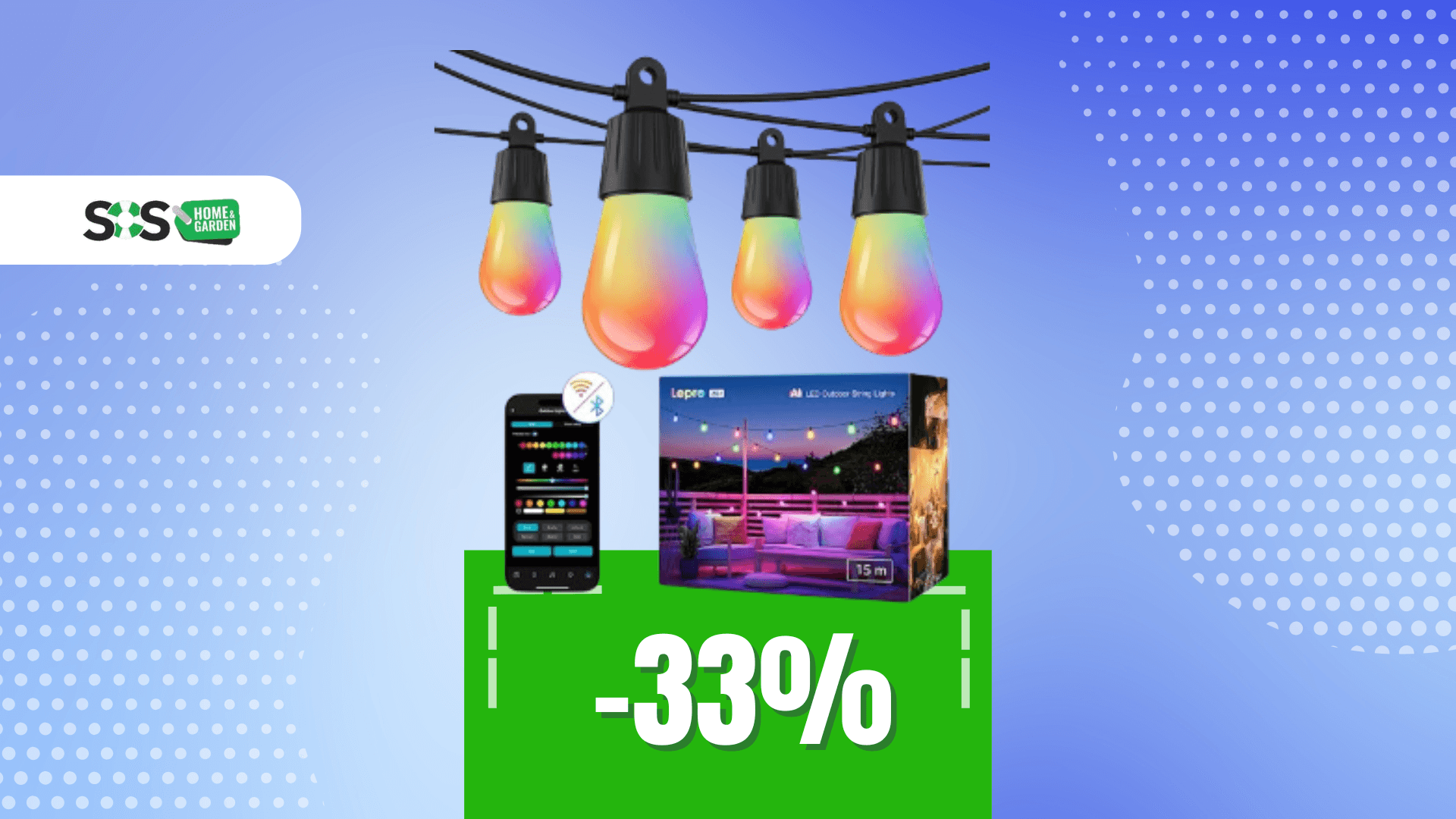 Immagine di Illumina le tue serate con queste luci da esterno a 50€!