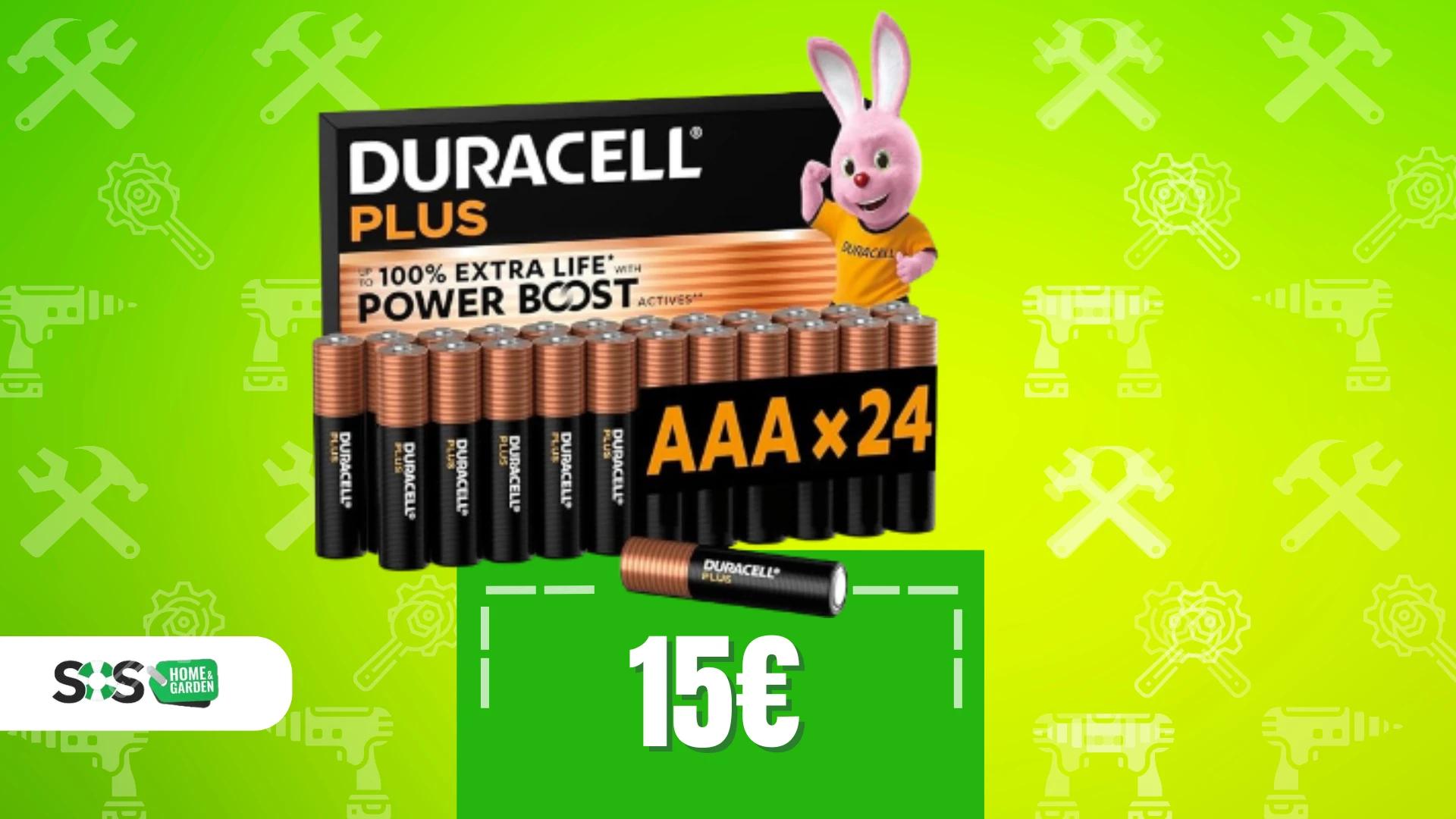 Immagine di 24 Duracell AAA a 15€: energia pura al minimo storico!