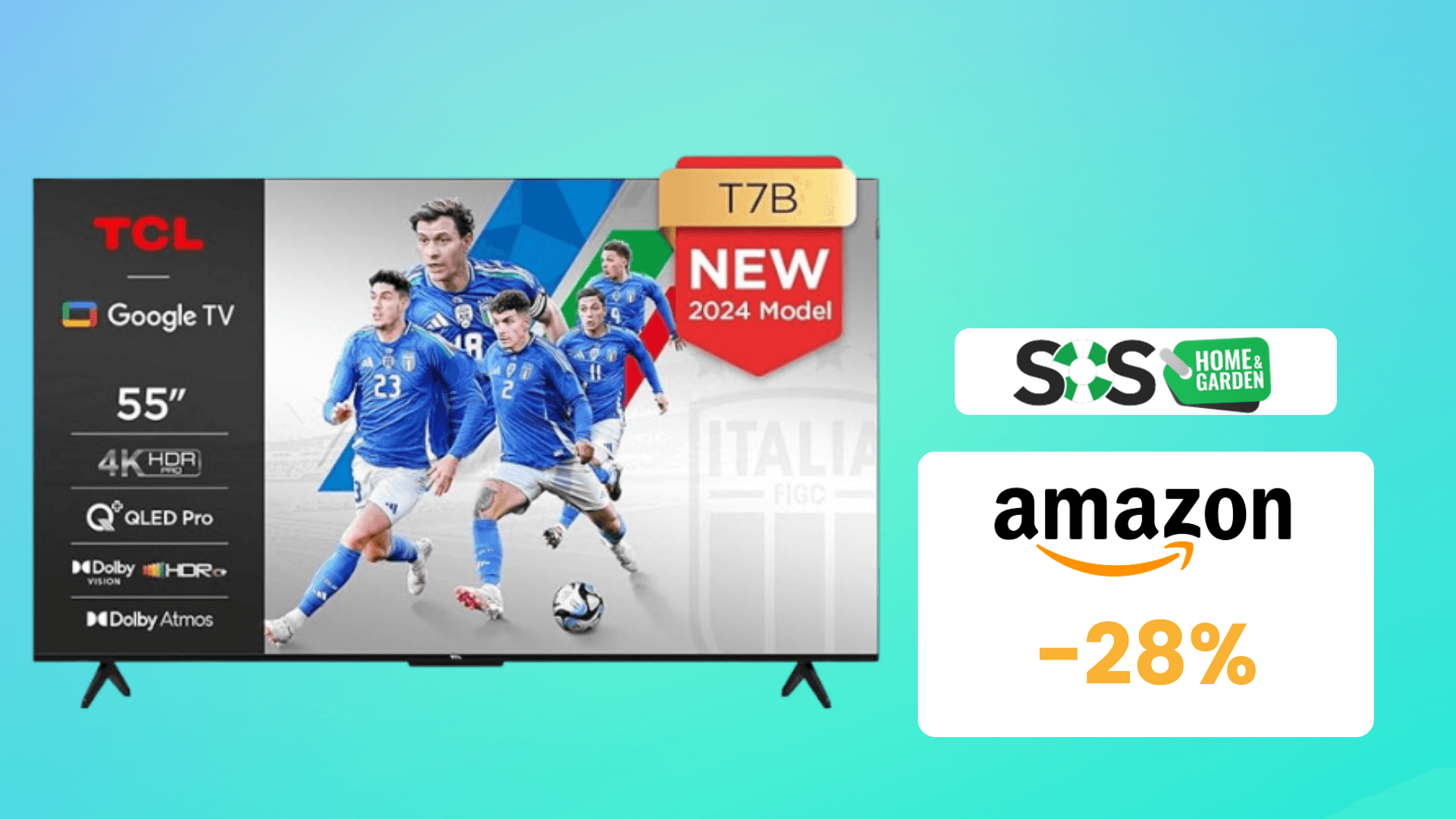 Immagine di Smart TV TCL QLED 55” a 434€: per gaming e contenuti streaming!