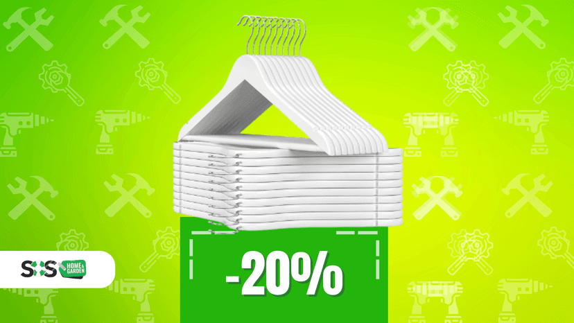 Immagine di Ordine nell'armadio con 20 grucce di legno a soli 15€!