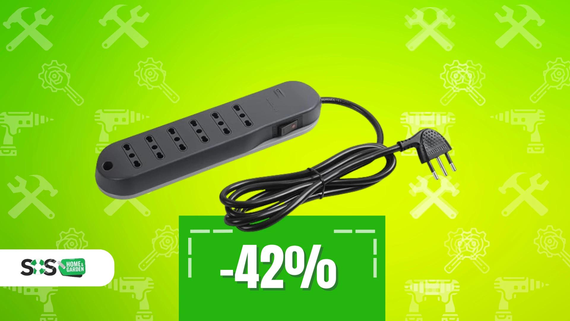 Immagine di 6 spine, 0 problemi: multipresa a 14€ che semplifica la vita