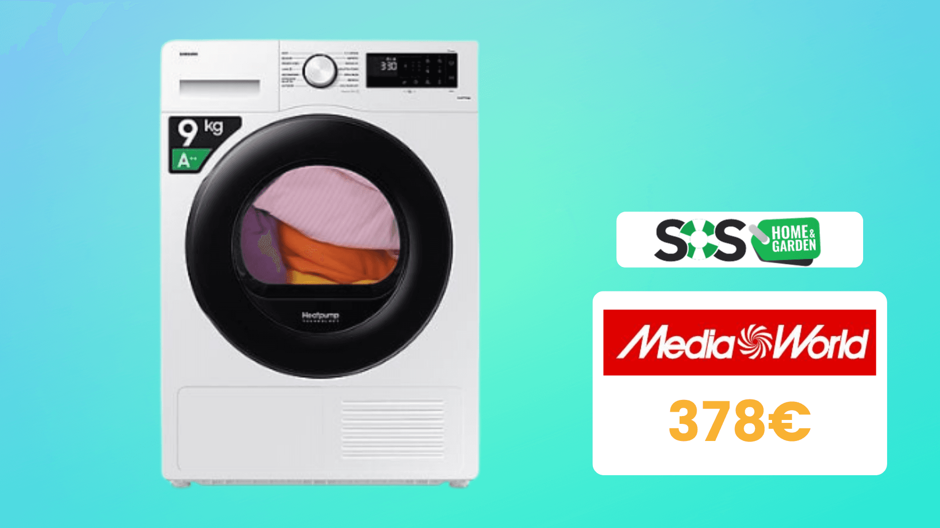 Immagine di Asciugatrice Samsung a soli 378€ con DOPPIO SCONTO!