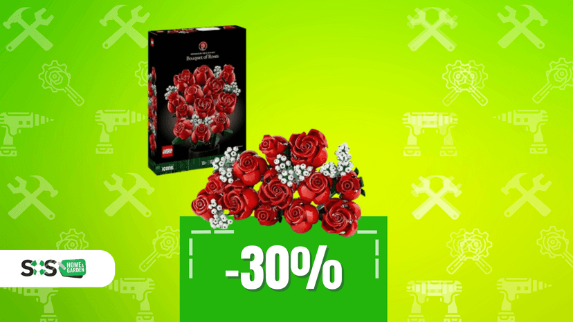 Immagine di Fiori che non appassiscono: bouquet di rose LEGO a 42€!