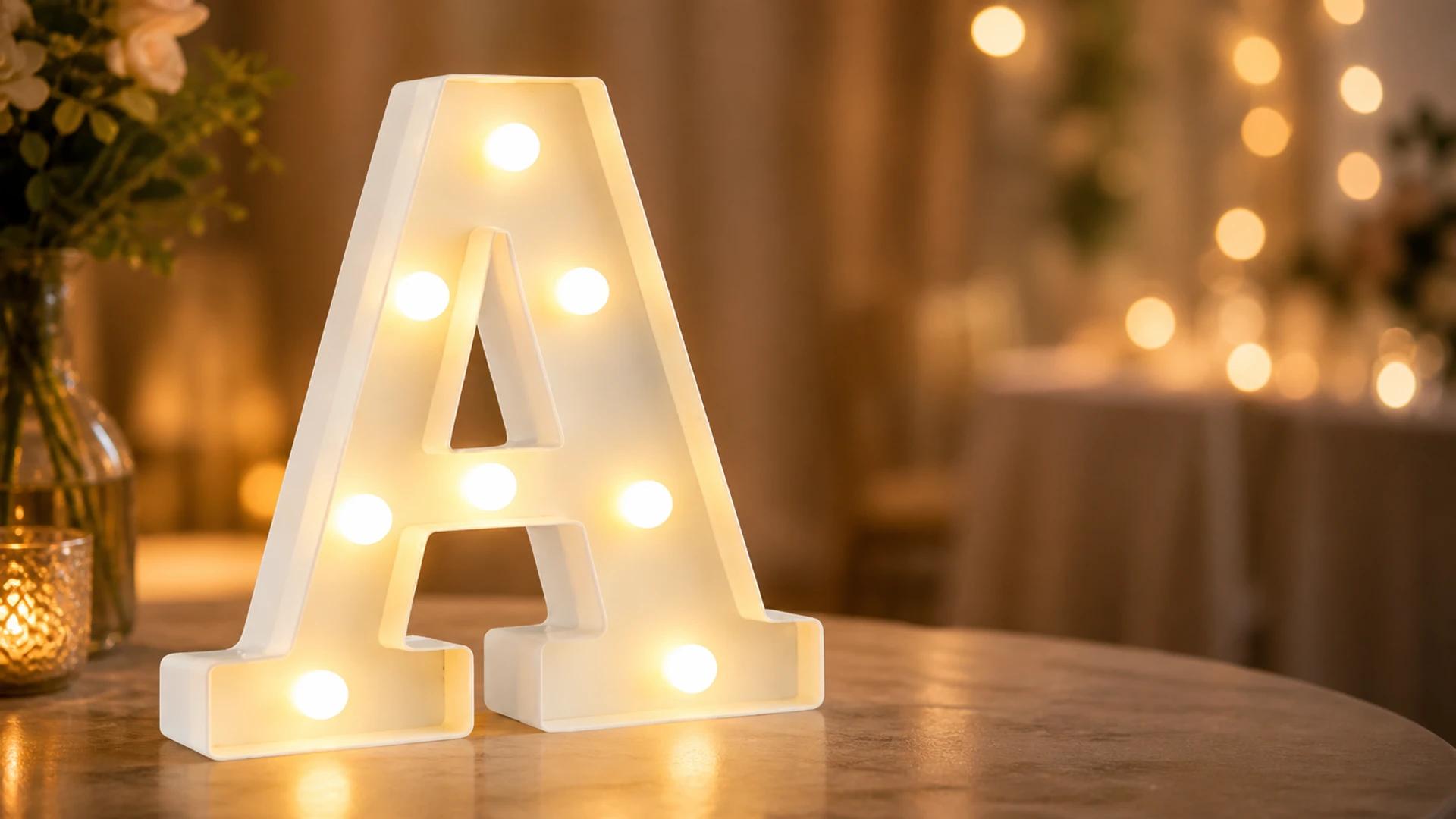 Immagine di Lettera luminosa a LED al 30%: un dettaglio luminoso a piccolo prezzo