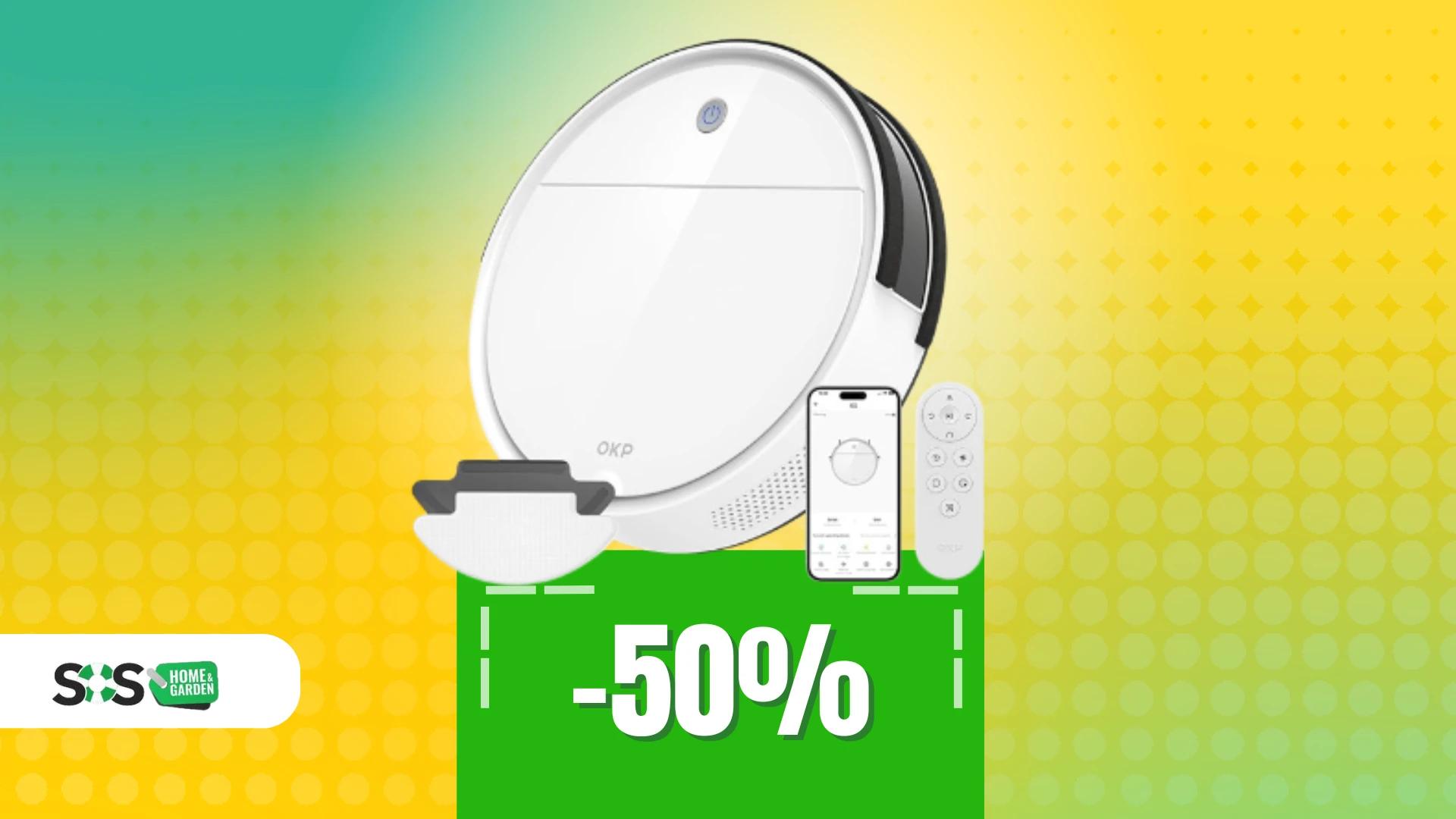 Immagine di Robot aspirapolvere OKP a METÀ PREZZO: oggi solo 110€!