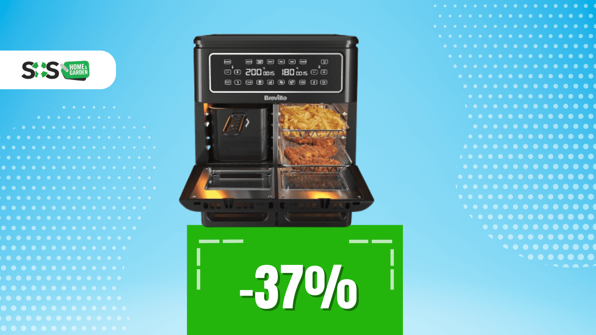 Immagine di Friggi, cuoci e griglia con la Breville Halo Flexi a 135€!