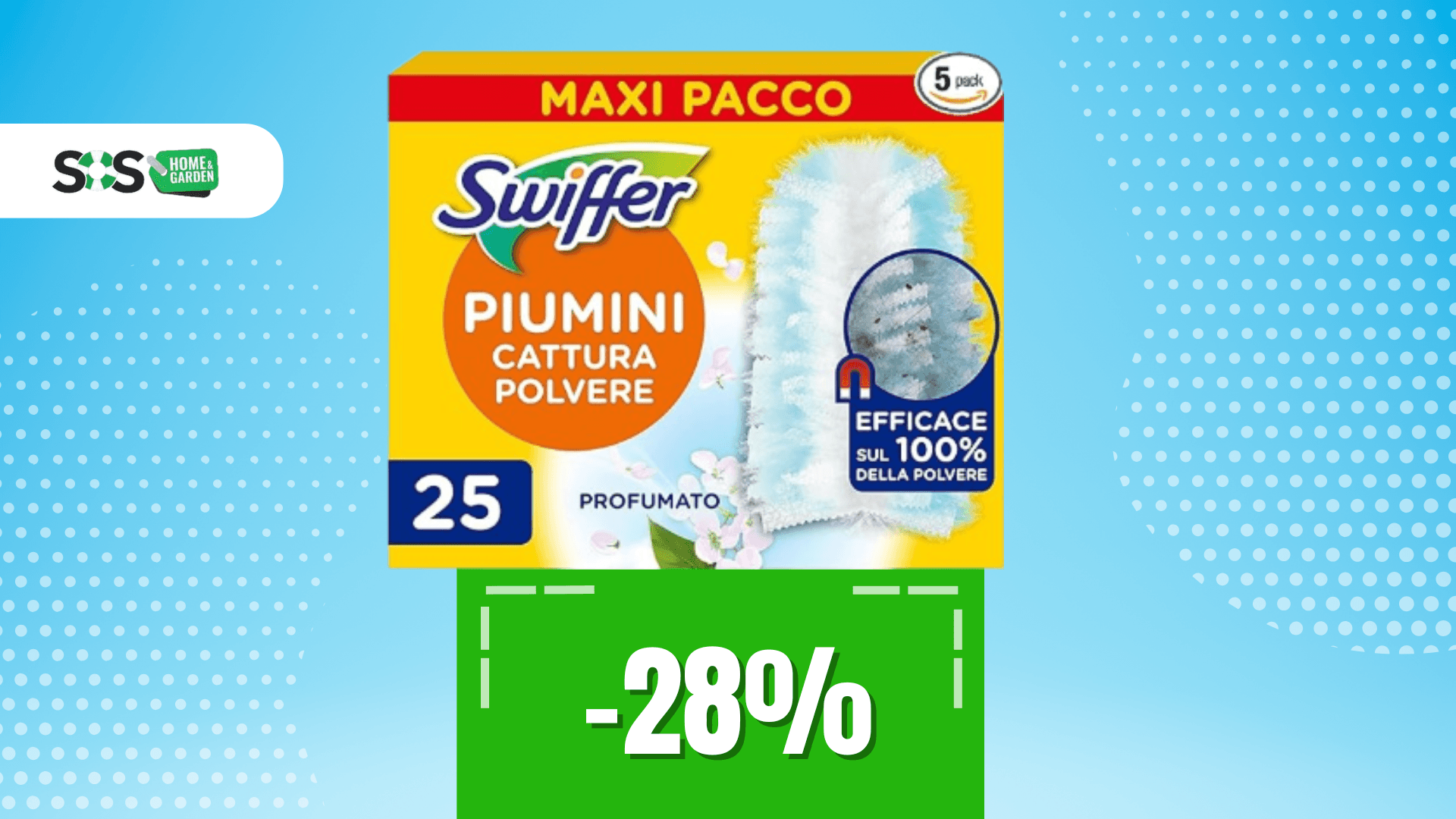 Immagine di Maxi scorta, zero polvere: 25 piumini Swiffer Duster a 20€!