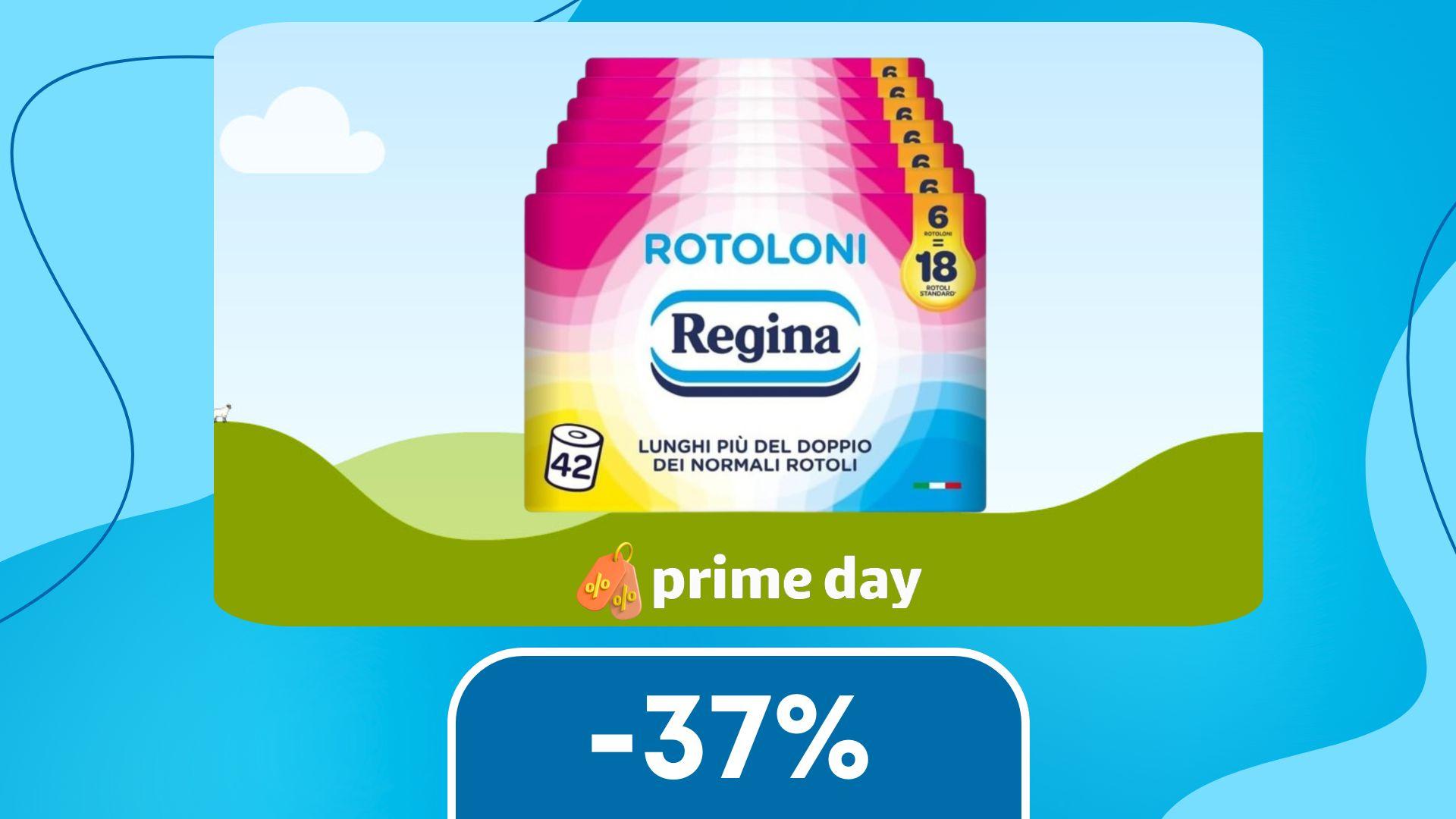 Immagine di Record ad ogni Prime Day! Eccovi lo sconto sui Rotoloni Regina (-37%)