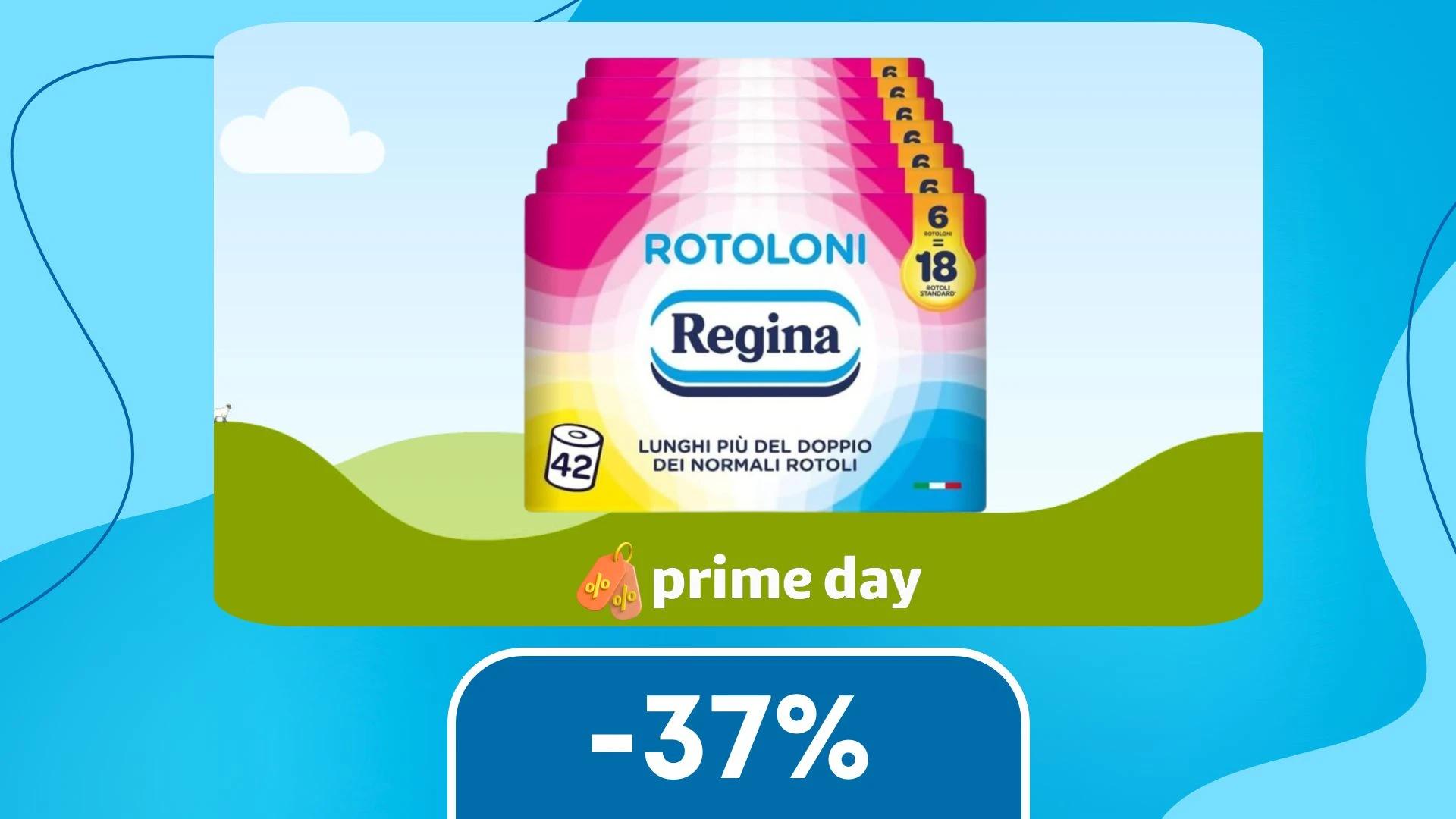 Immagine di Record ad ogni Prime Day! Eccovi lo sconto sui Rotoloni Regina (-37%)