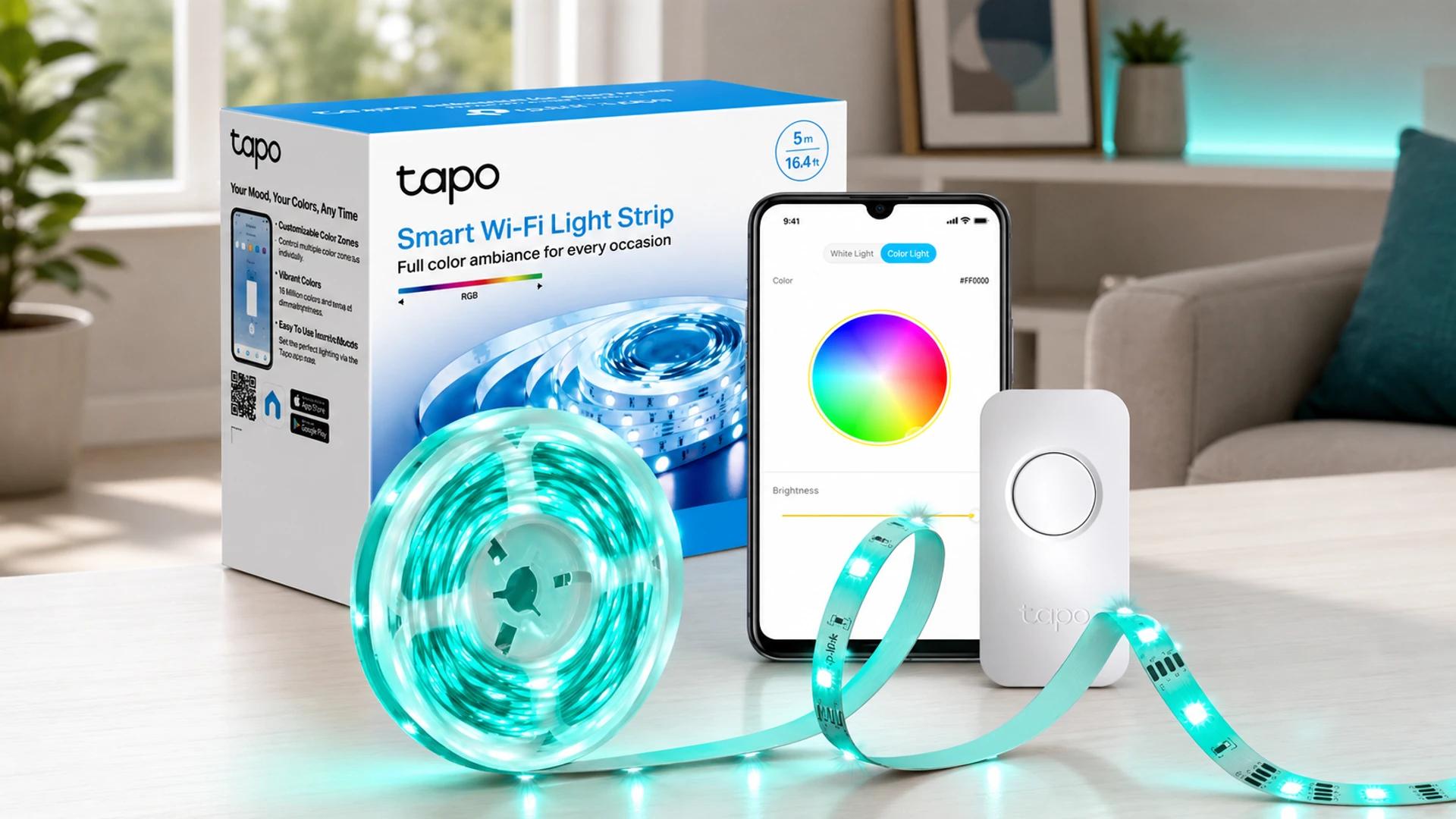 Immagine di La striscia LED smart Tapo L900-5 crolla del 43%: ora costa 16,99€