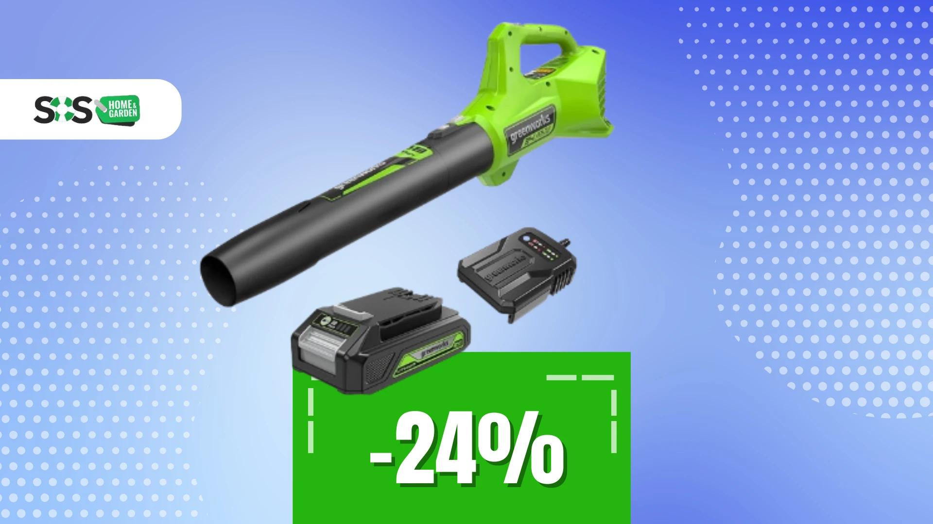 Immagine di Soffiatore Greenworks a solo 85€: potente e leggero!