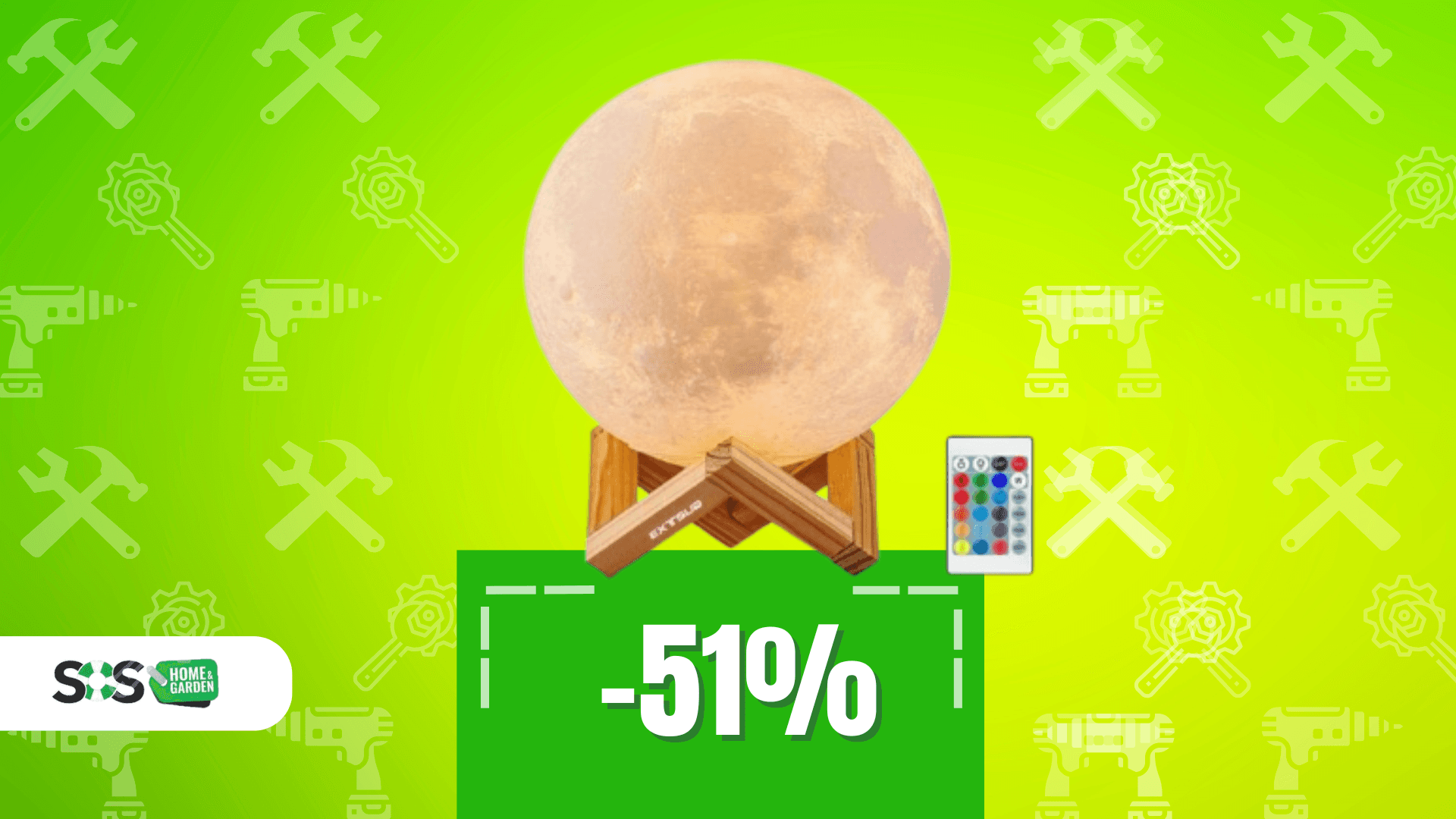 Immagine di Illumina la notte con questa lampada a forma di luna a 20€!