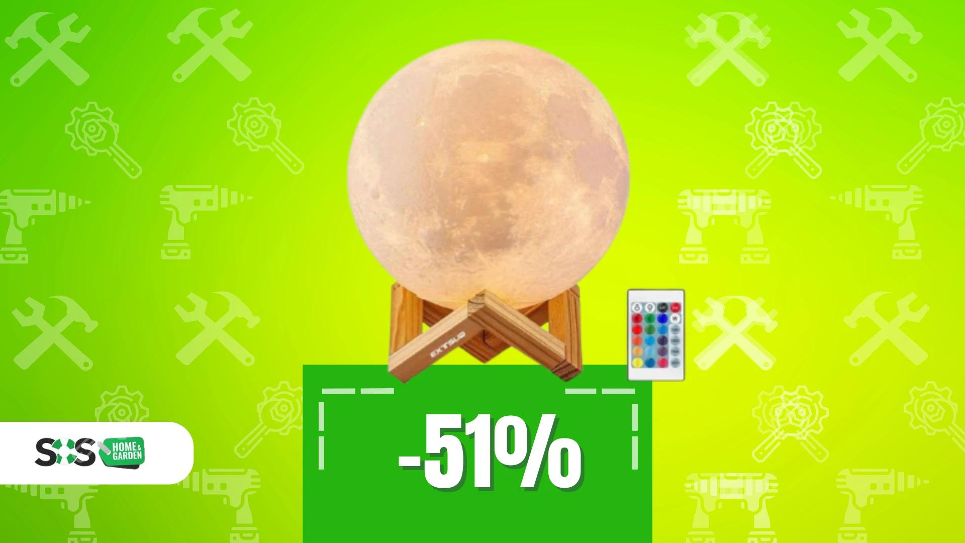 Immagine di Illumina la notte con questa lampada a forma di luna a 20€!