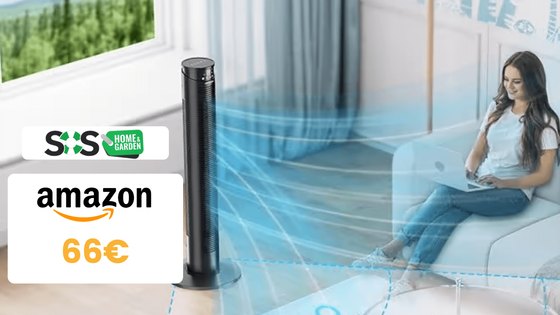Immagine di Ventilatore a torre Jervamni a soli 66€ con 6 velocità!
