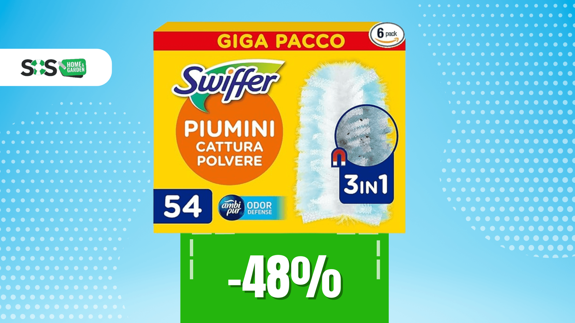 Immagine di 54 piumini Swiffer a 26€ per una pulizia facile e veloce!