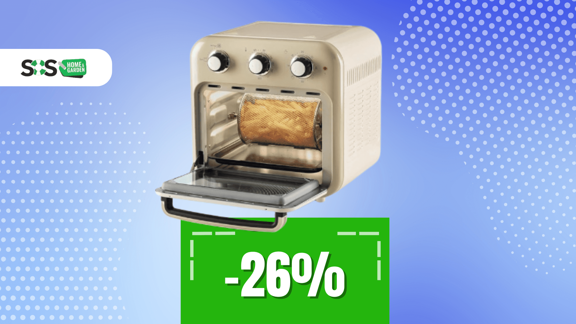 Immagine di Ariete Vintage 2in1: forno e friggitrice ad aria a 103€!