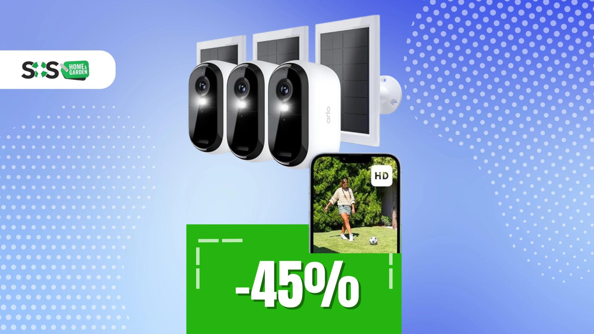 Immagine di Proteggi la tua casa con 3 telecamere da esterno Arlo a 205€