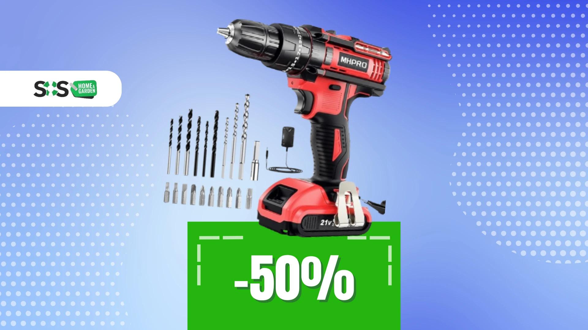 Immagine di Trapano a batteria a METÀ PREZZO: oggi soltanto 30€!