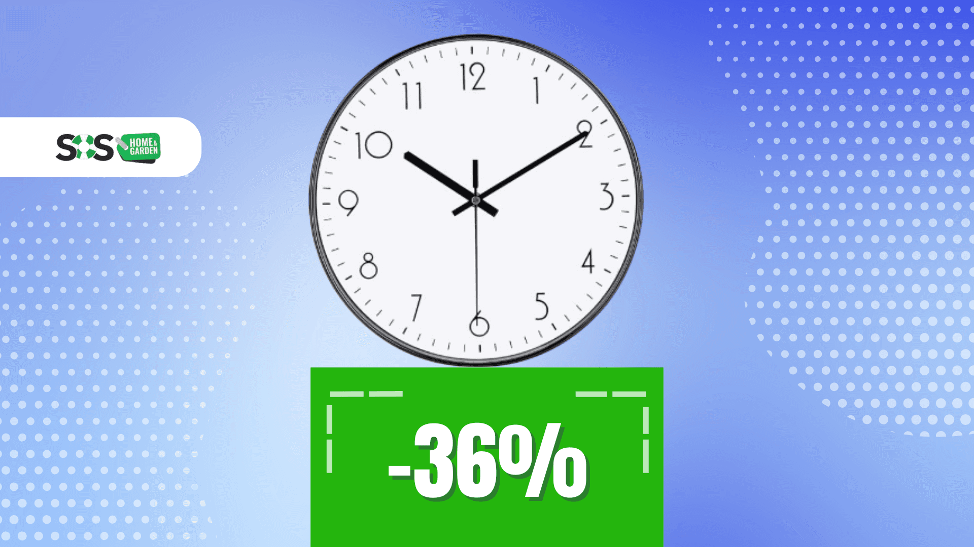 Immagine di Orologio da parete a 14€: eleganza e silenzio in offerta!