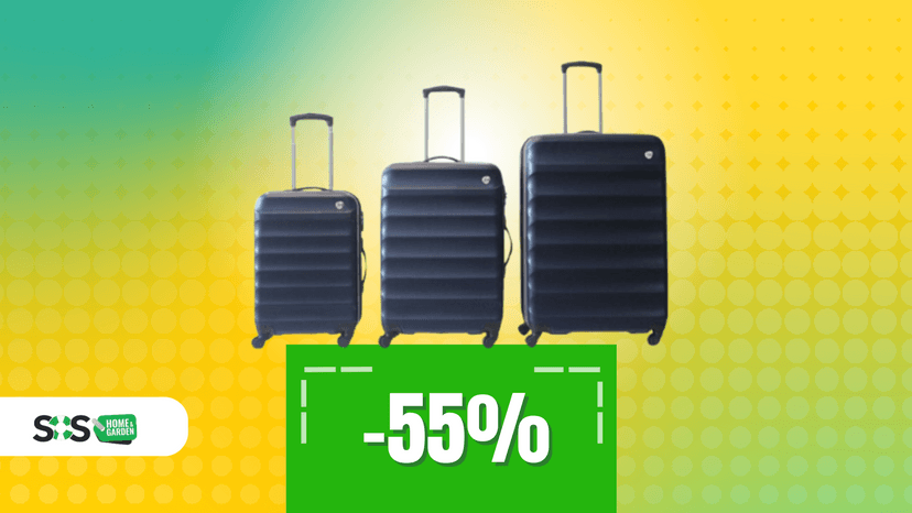 Immagine di Le vacanze vi aspettano con questo set di 3 trolley a 90€!