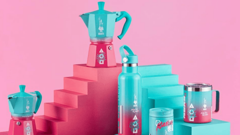 Immagine di Ma quanto è bella la collezione Bialetti di Squid Game?